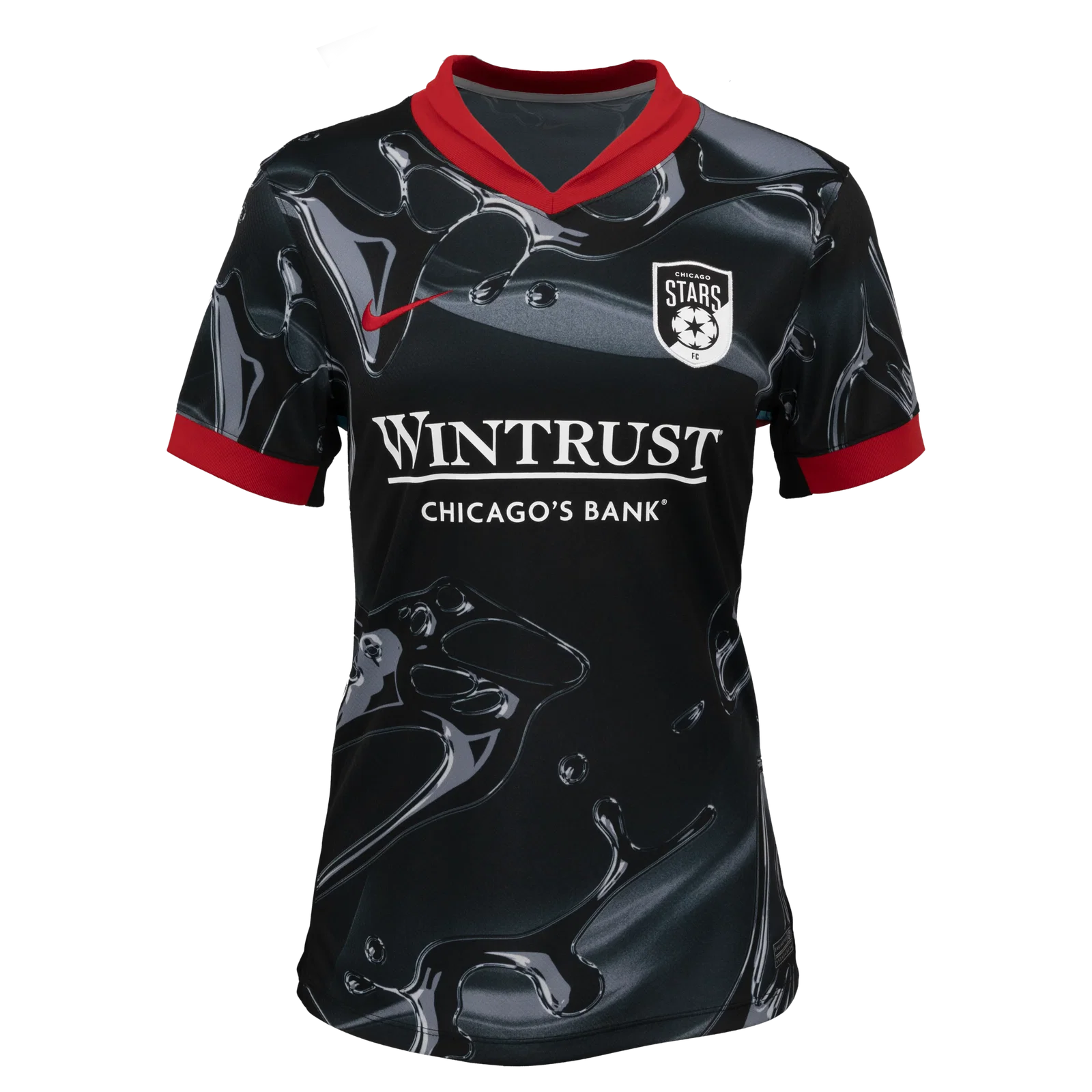 Image of 2025 Women's Chicago Stars FC Nike Black Secondary Replica Customizable Jersey