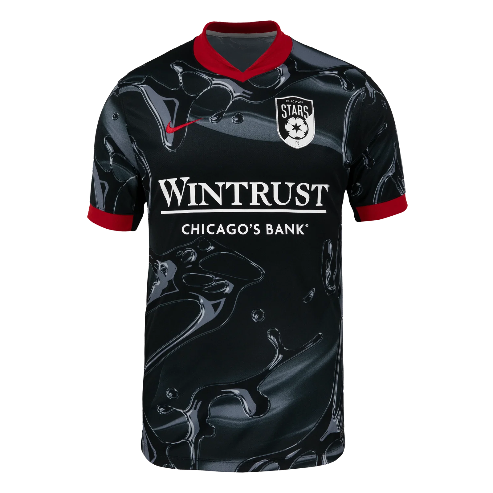 Image of 2025 Unisex Chicago Stars FC Nike Black Secondary Replica Customizable Jersey