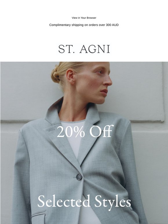 20% off selected styles — 2 days left