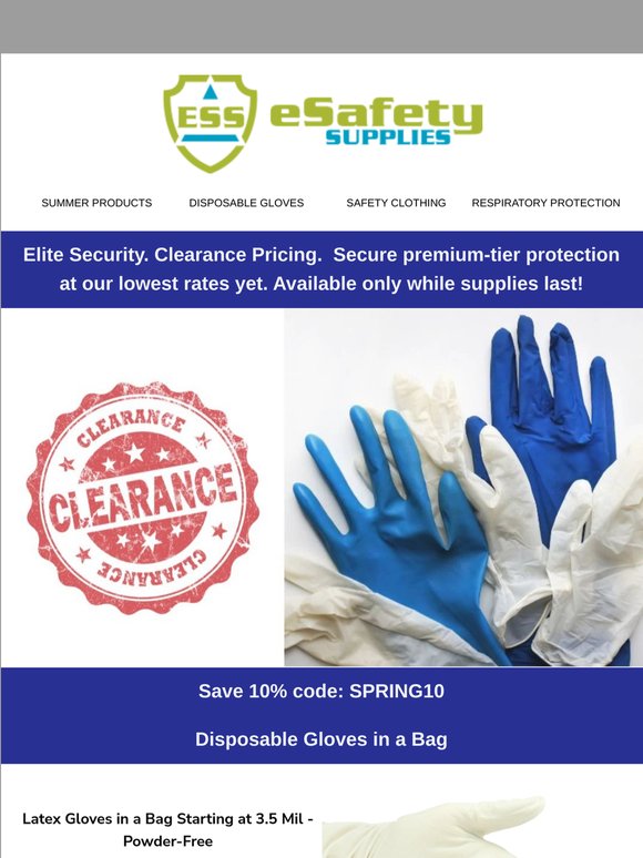 Don’t Miss Out: Premium Protection Clearance! Disposable Glove Sale