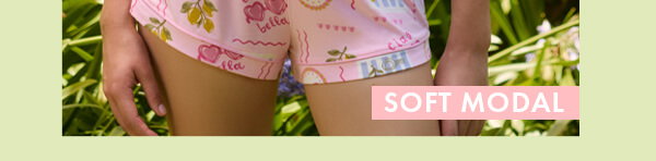 Postcard modal short pyjama set