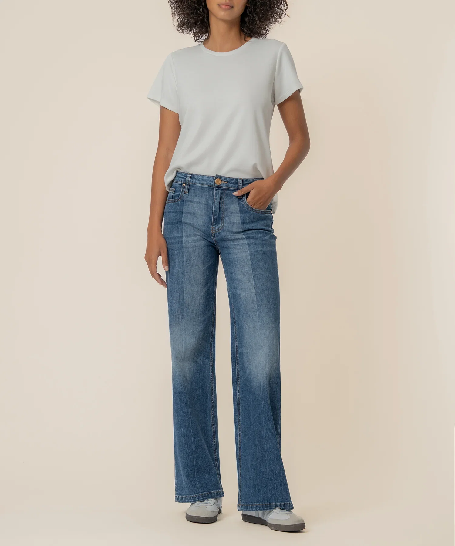 Image of Jean High Rise Wide Leg in Shiny Wash
