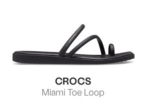 Crocs Miami Toe Loop Sandal in Black