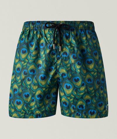 TooCo - Peacock Feathers Printed Swim Shorts
