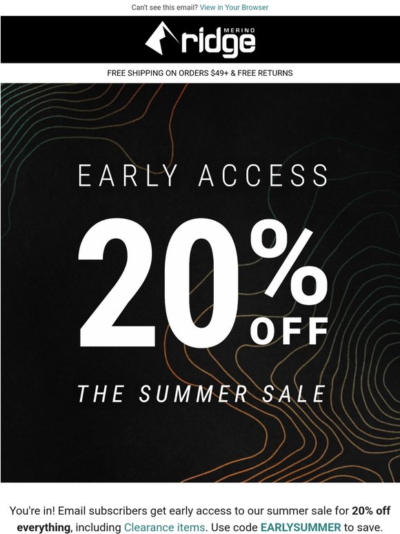 SUMMER SALE: 20% off sitewide