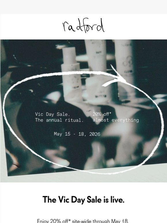 Vic’s birthday sale is live