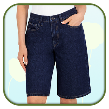 DKNY Jeans Women's Mid-Rise Denim Shorts