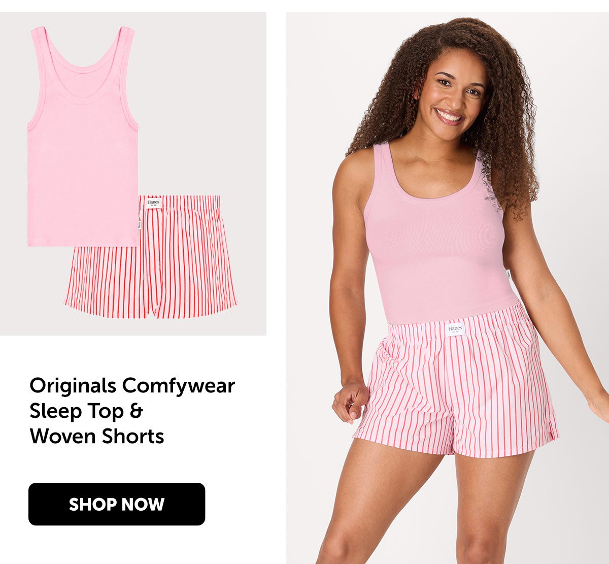 Originals Women’s Comfywear Sleep Top & Woven Shorts Pajama Set