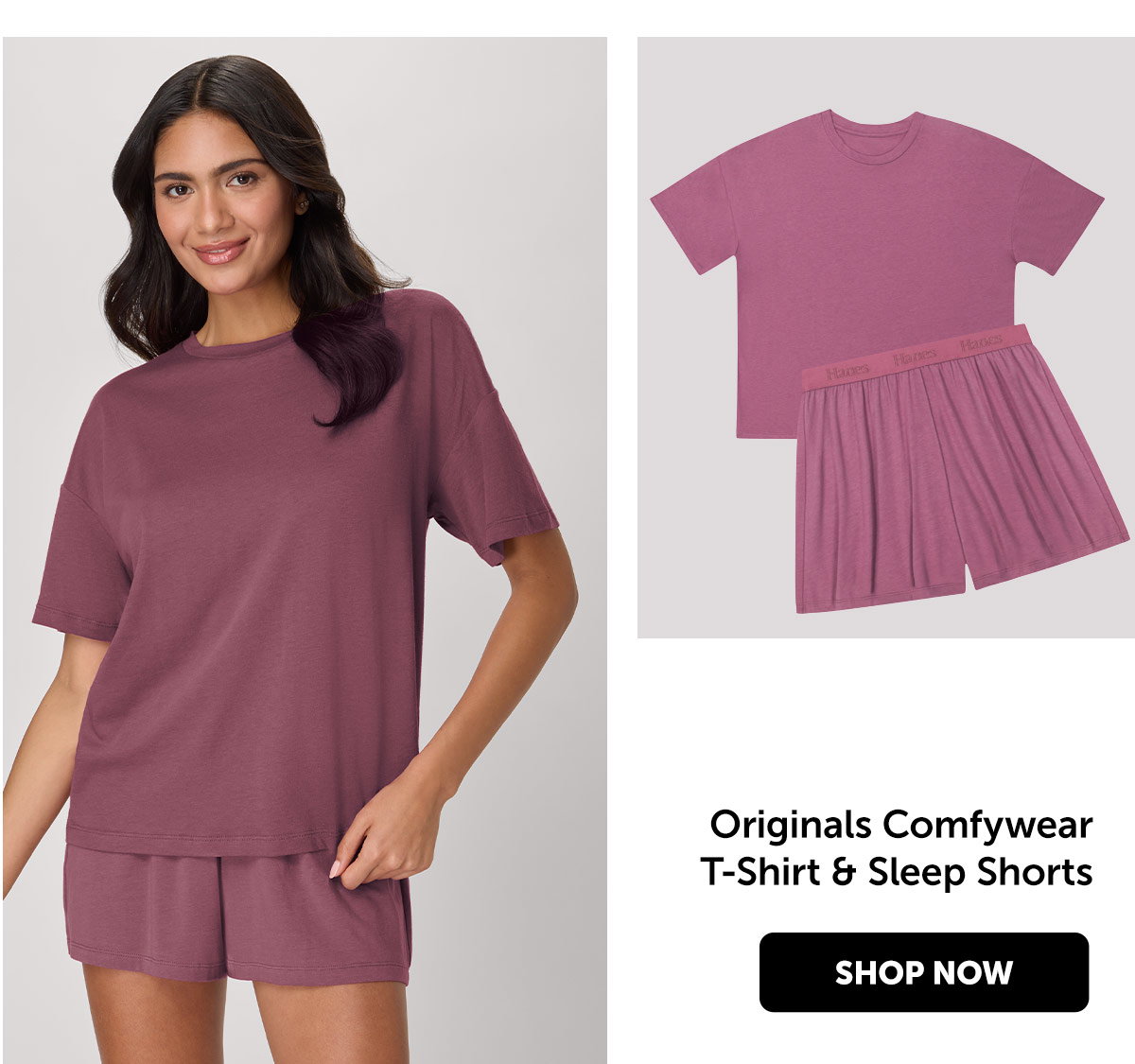 Originals Women’s Comfywear SuperSoft Boxy T-Shirt & Sleep Shorts Lounge Set