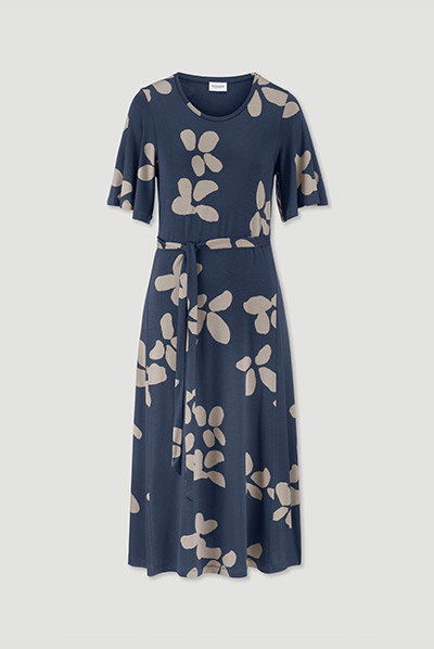 Print Jersey Kleid kniebedeckend Slim aus TENCEL™ Lyocell