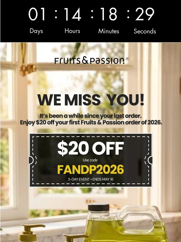 24 Hours Left to Use Your $20 Coupon 💛