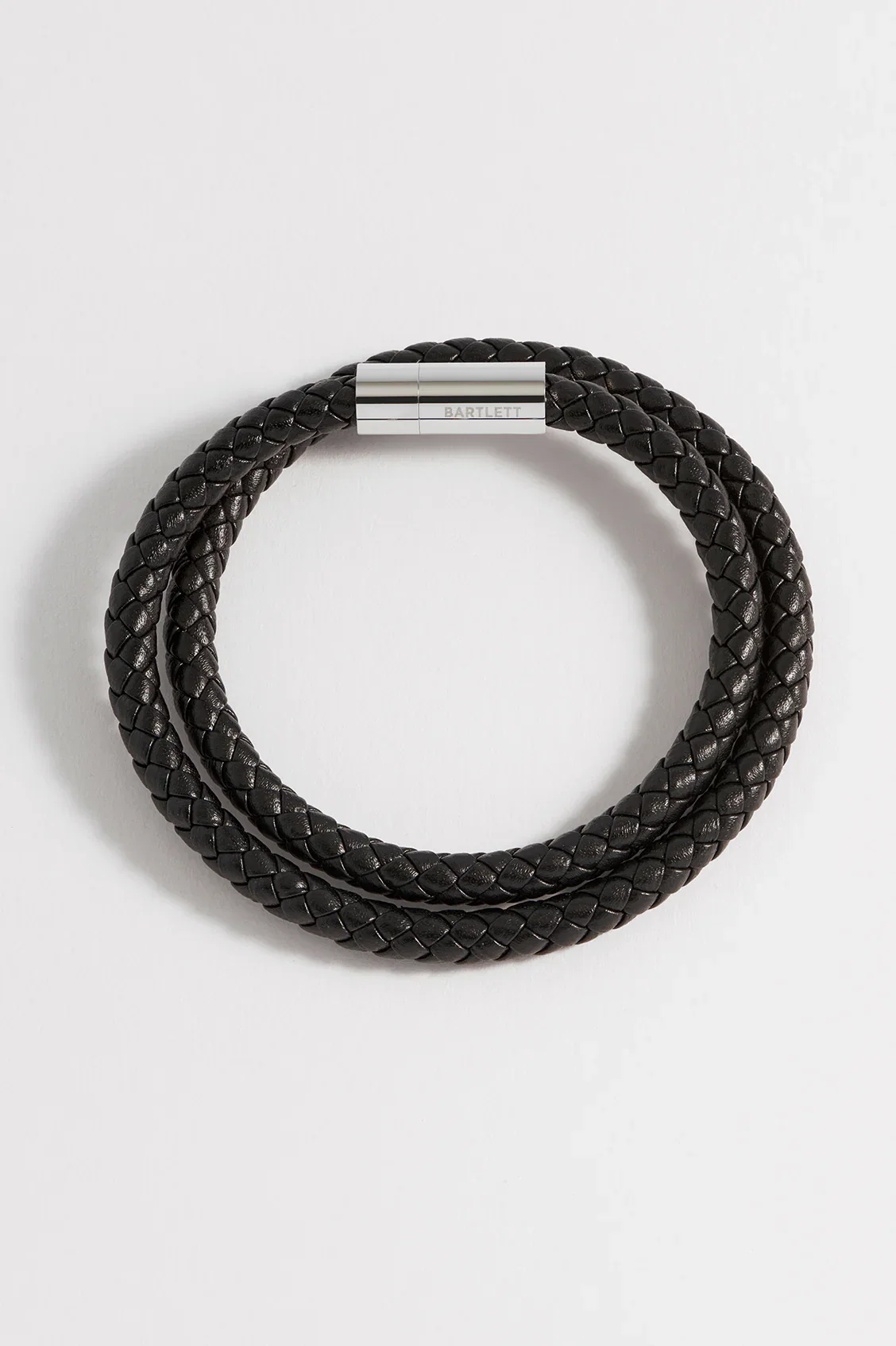 Image of Men's Leather Double Plaited Wrap Bracelet
