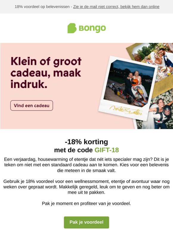 Een verrassing met -18% 🎁