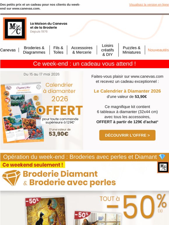Cadeau + Broderies Diamant & perles 💎  TOUT à -50% !!