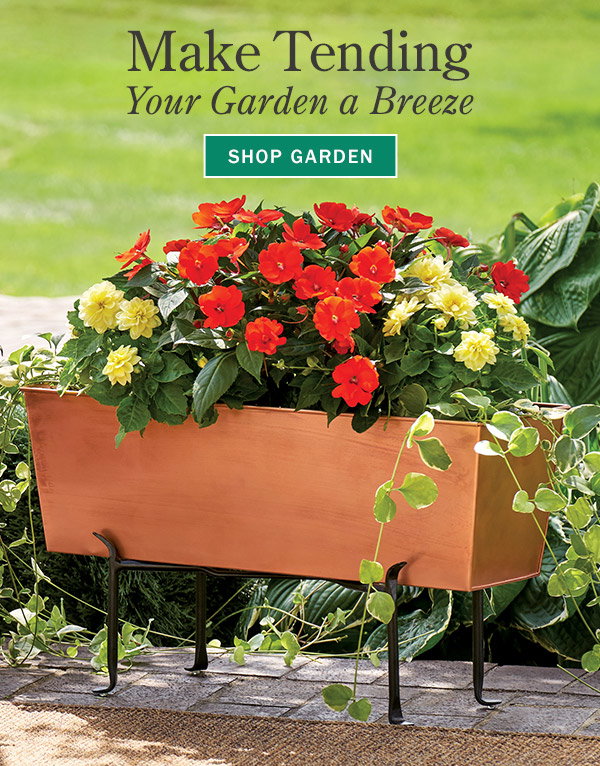 Make Tending Your Garden a Breeze. Shop Garden. Copper Elevated Garden Bed With Folding Stand