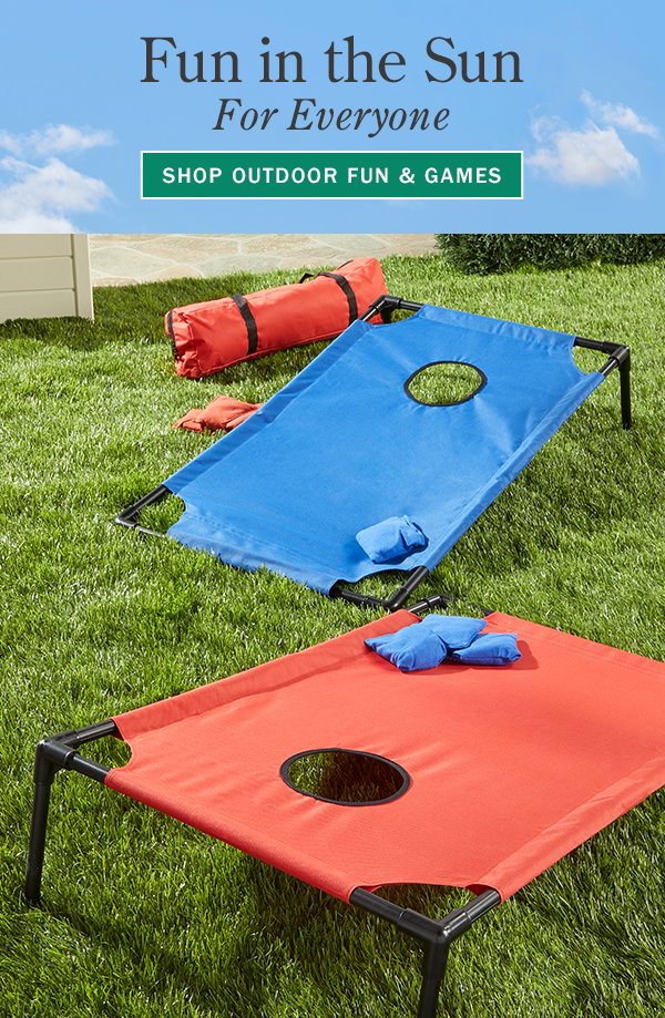 Fun in the Sun for Everyone. Shop Outdoor Fun & Games. Portable Bean Bag Toss Game