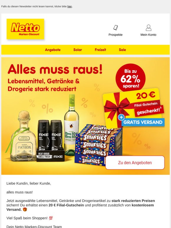 20 € Filial-Gutschein für dich! 🎁