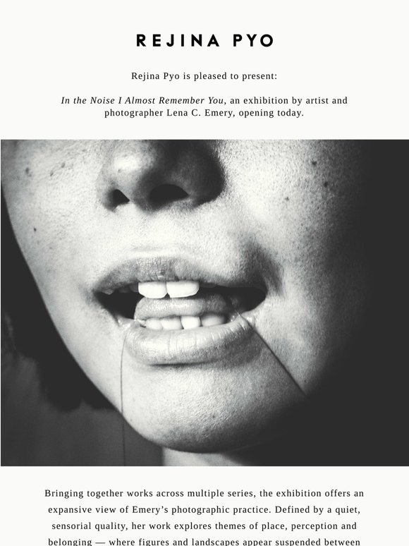 Opening Today: In the Noise I Almost Remember You by Lena C. Emery