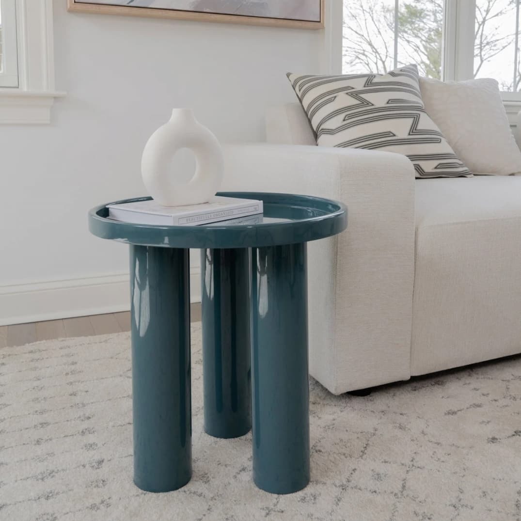 eclat sofia enamel side table pillar side table