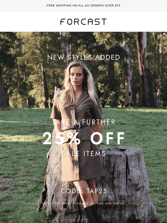 New To Sale, 25% Off