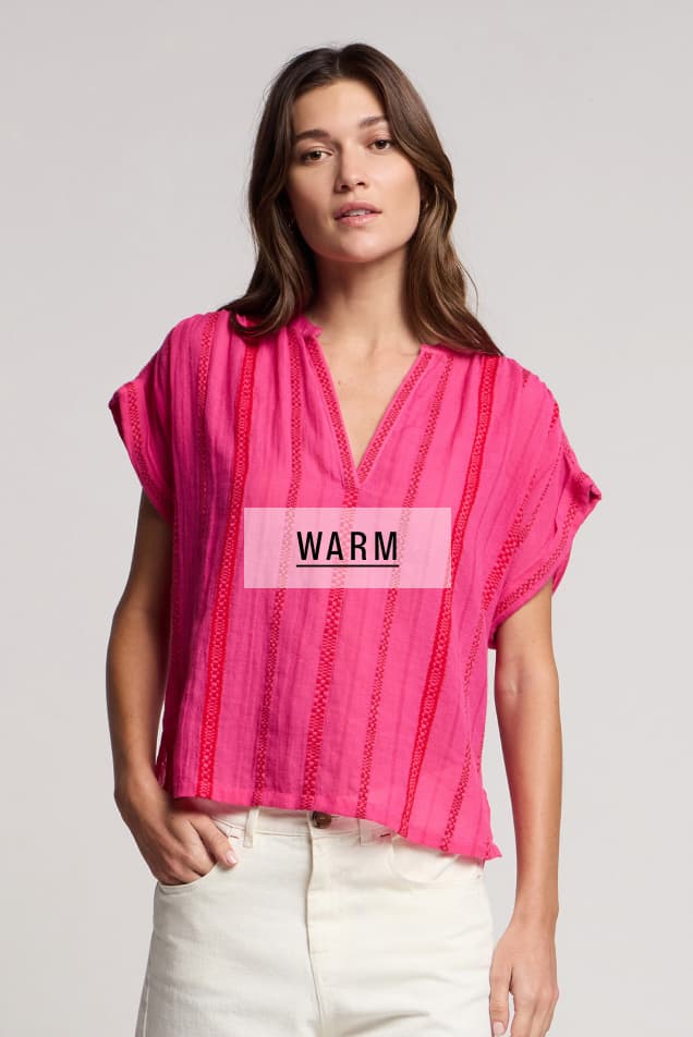 WARM. Model wearing Tallullah Top
