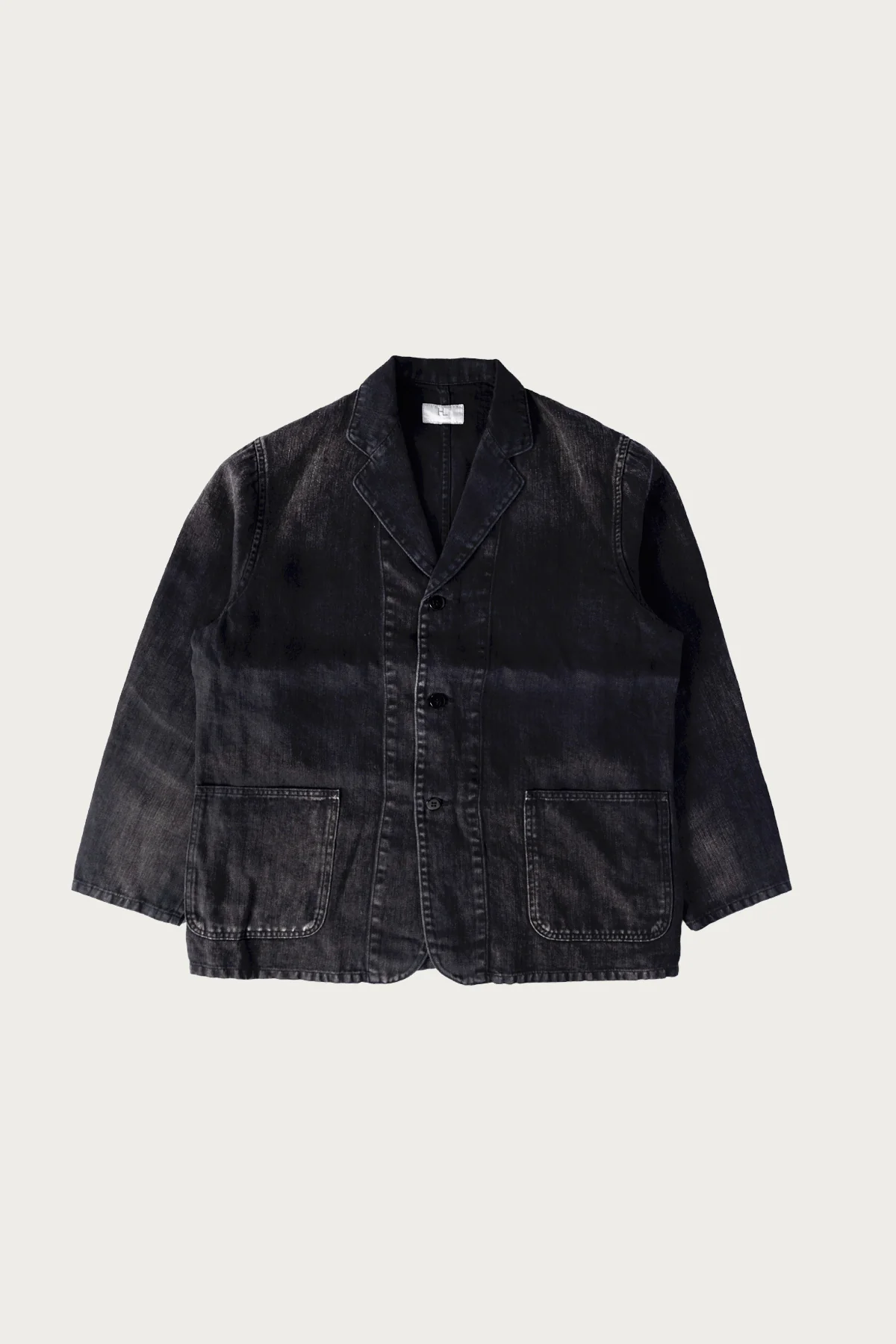 Image of HBT Linen Work Jacket - Black