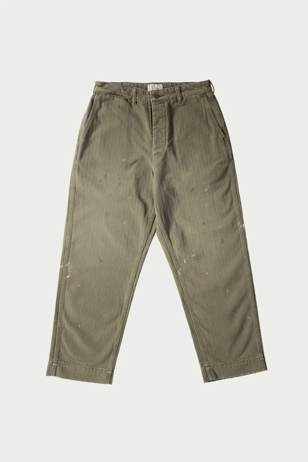 Image of USMC HBT Linen Pants - Olive Drab