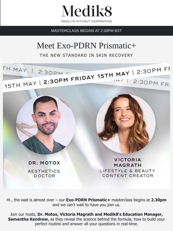 Our live masterclass starts soon – don’t miss it