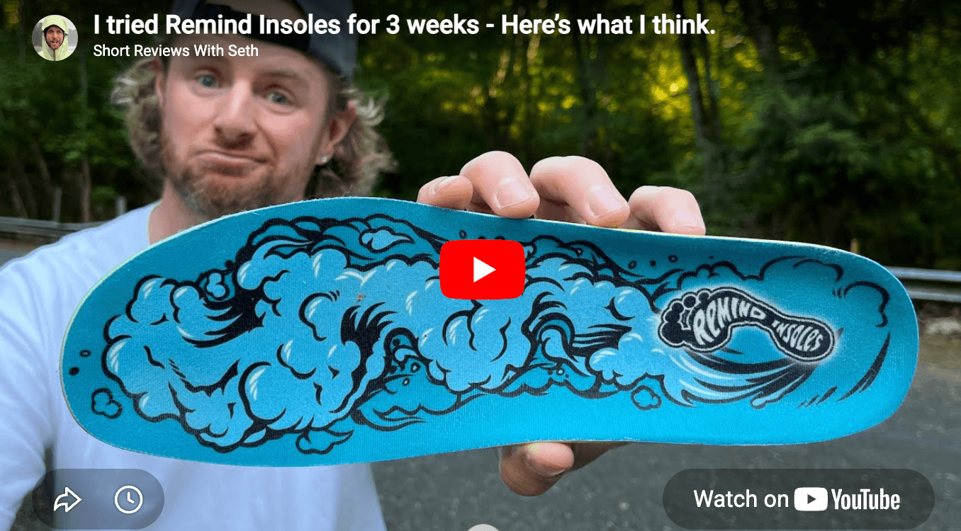 Seth from Short Reviews with Seth wore the REDE insole for 3 weeks