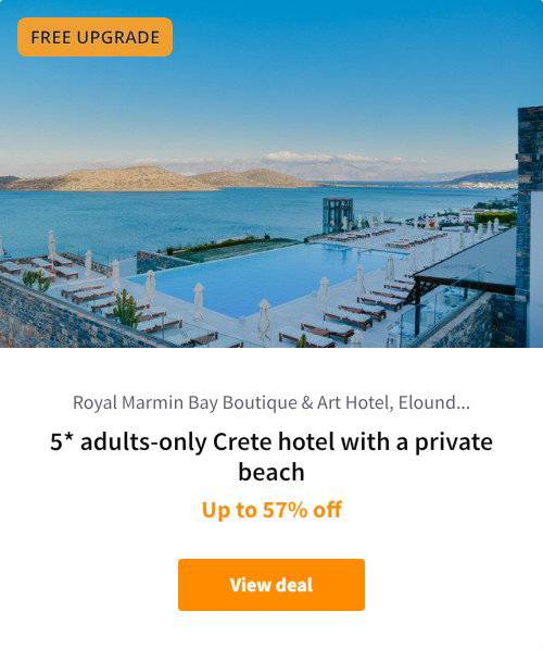 5* adults-only Crete hotel with a private beach
