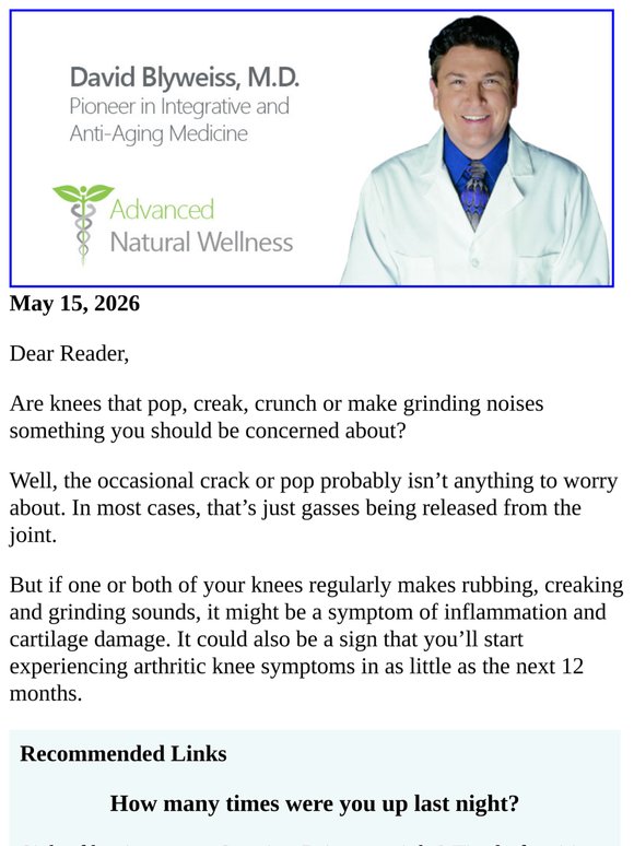 Snap, Crackle, Pop… What Are Your Knees Trying to Tell You?