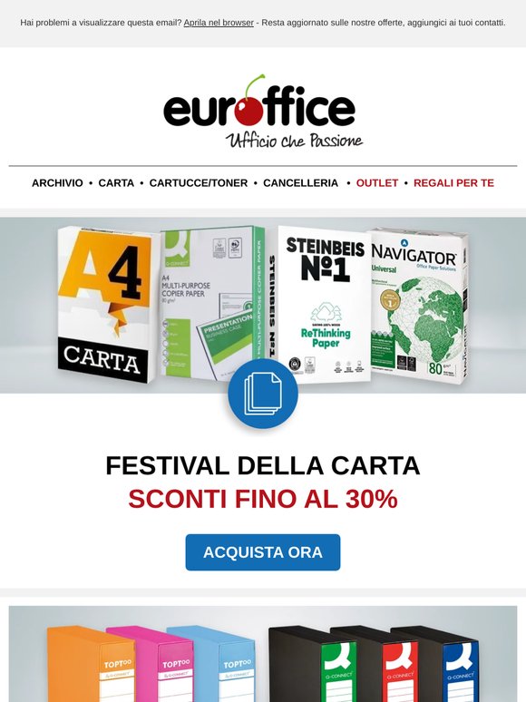 FESTIVAL DELLA CARTA: SCONTI FINO AL -30%