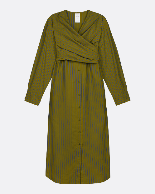Twist Dress Artisan Stripe