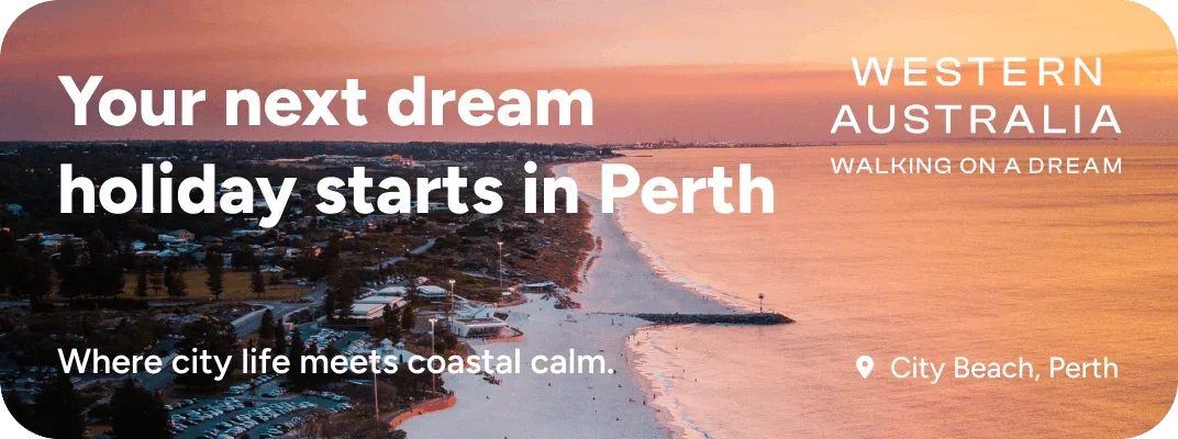 View of Perth at sunset