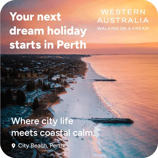 View of Perth at sunset