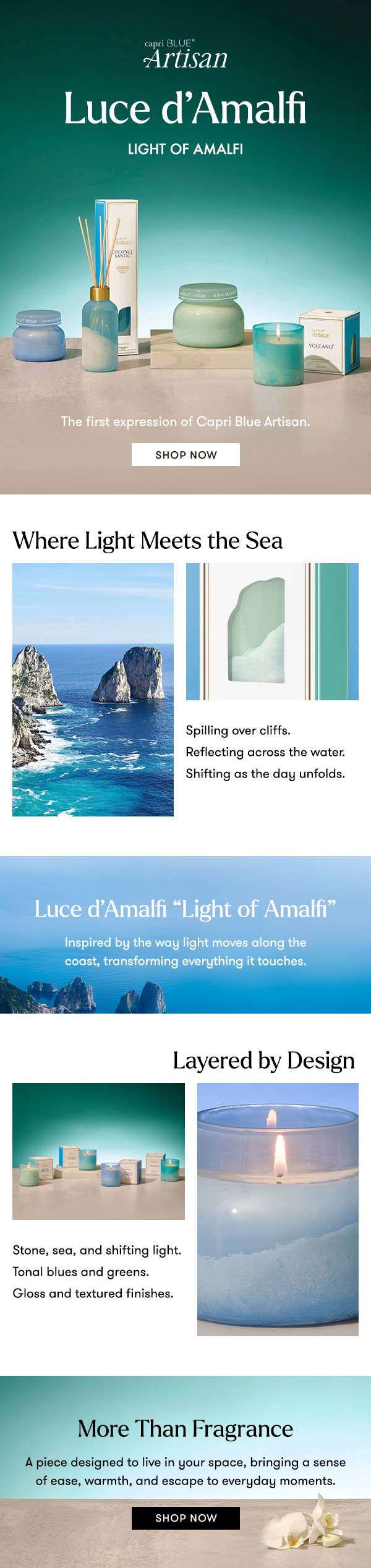 capri BLUE Artisan Luce d' Amalfi