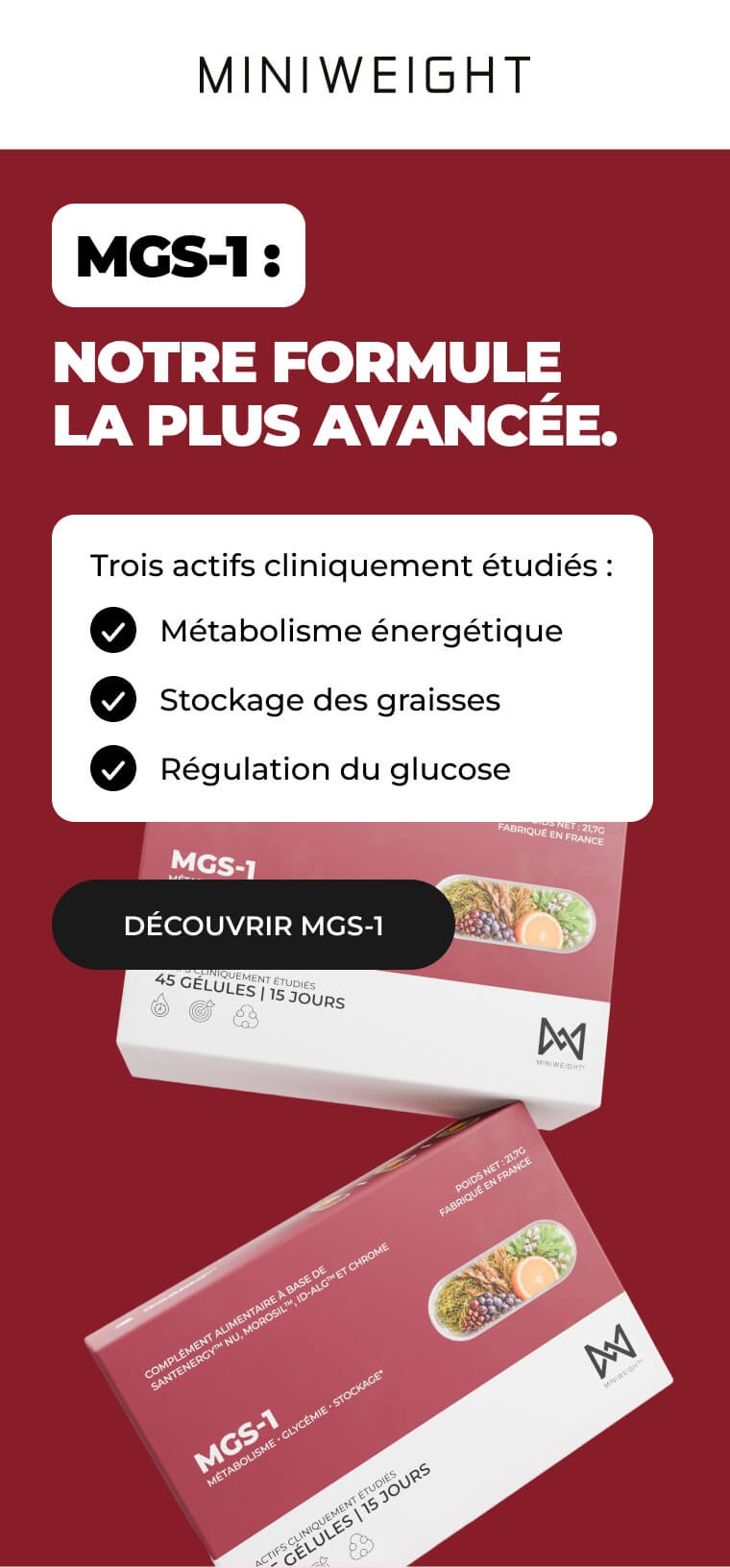 Notre formule la plus avancée. 1