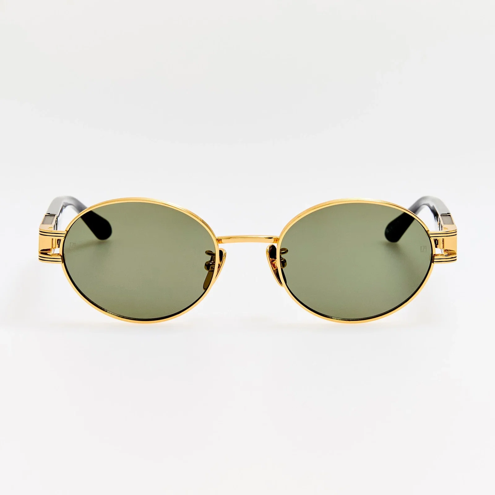 Image of Phoebe Sunglasses in 22K Gold and Black