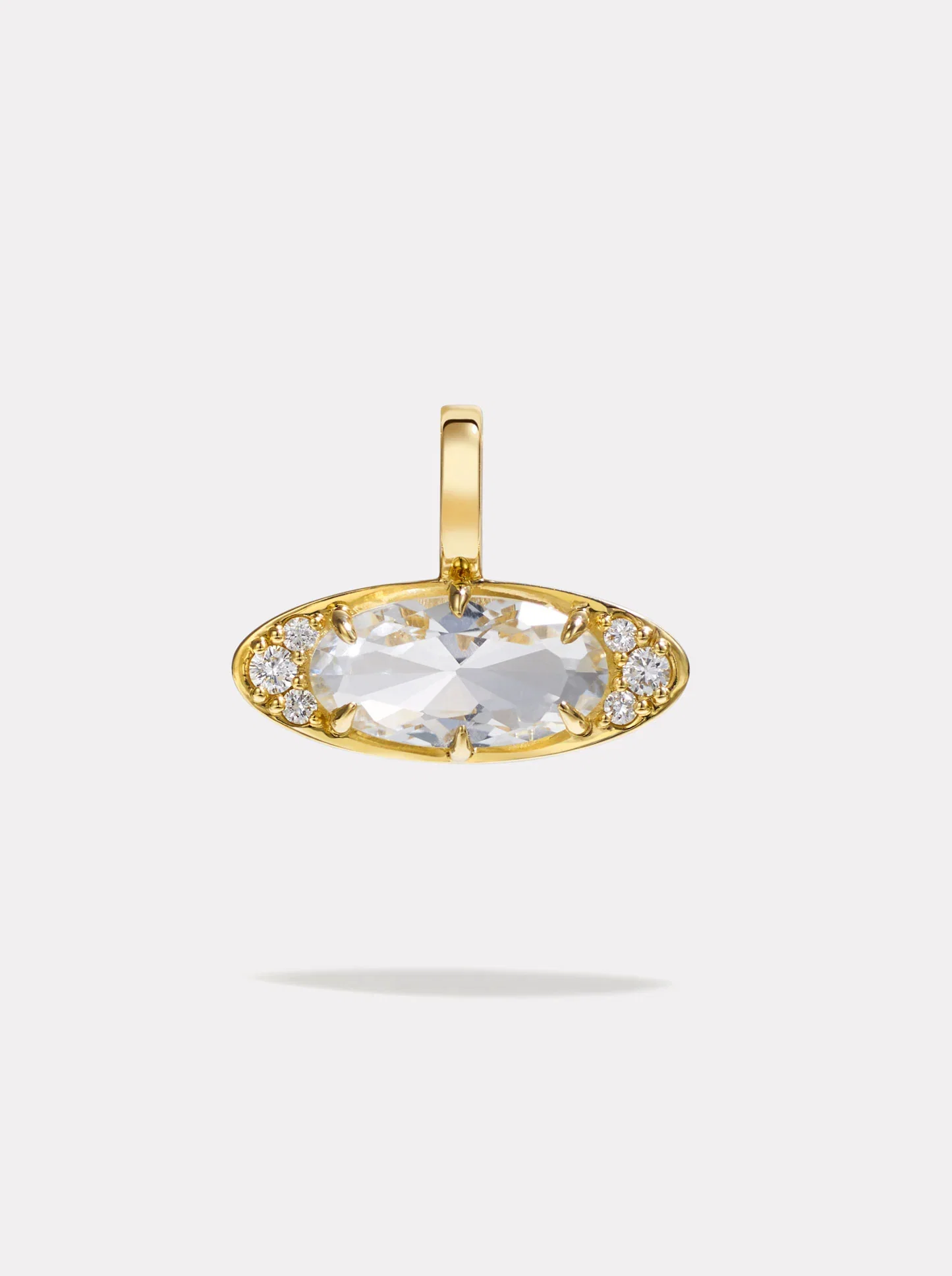 Image of Ellipse Pendant - White Topaz