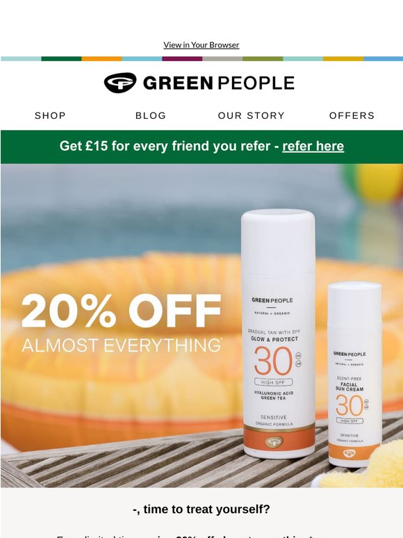 —, here's 20% off, just for you!