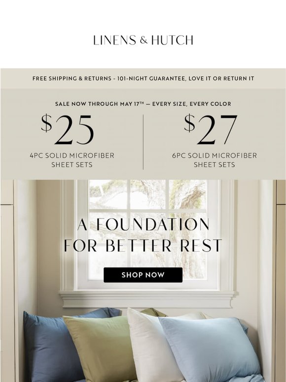 😍 $25 Sheet Sets Are Here — Any Size, Any Color!