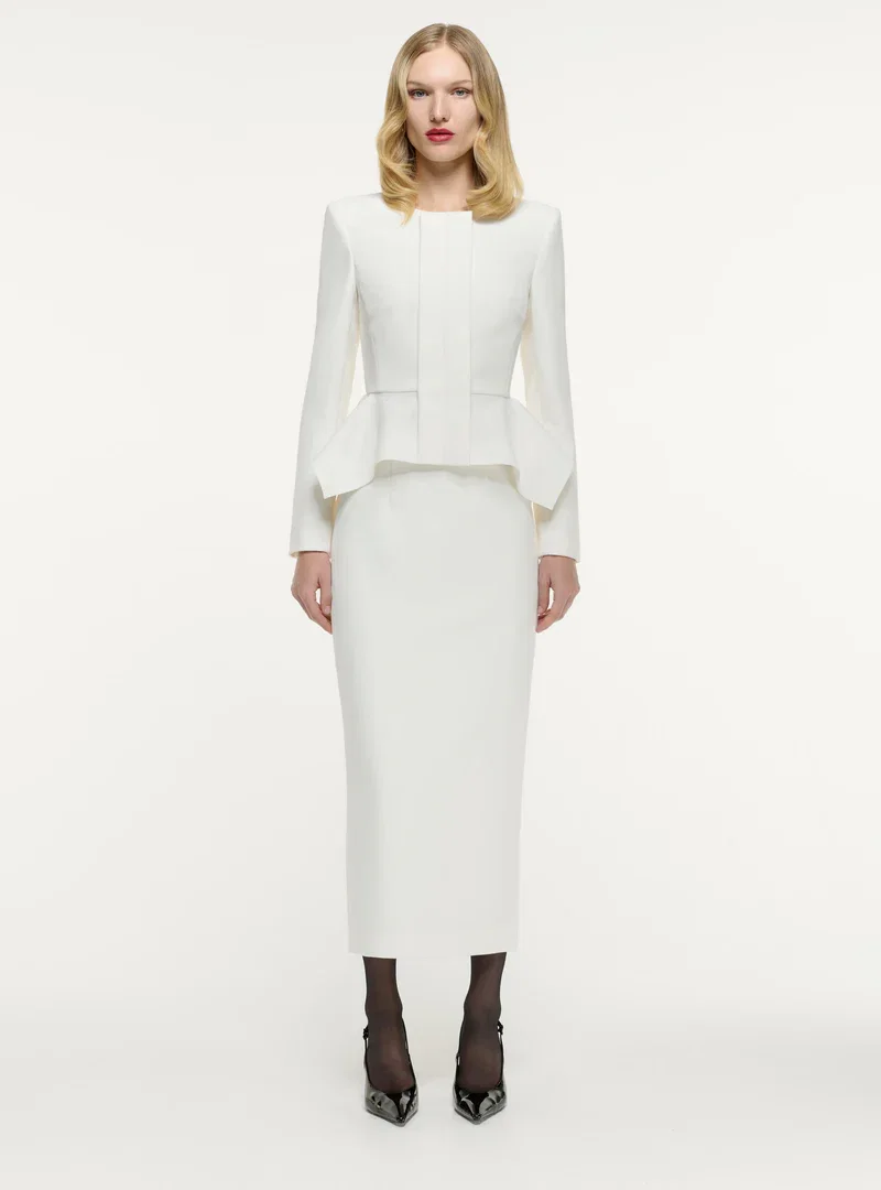 PEPLUM CREPE JACKET
