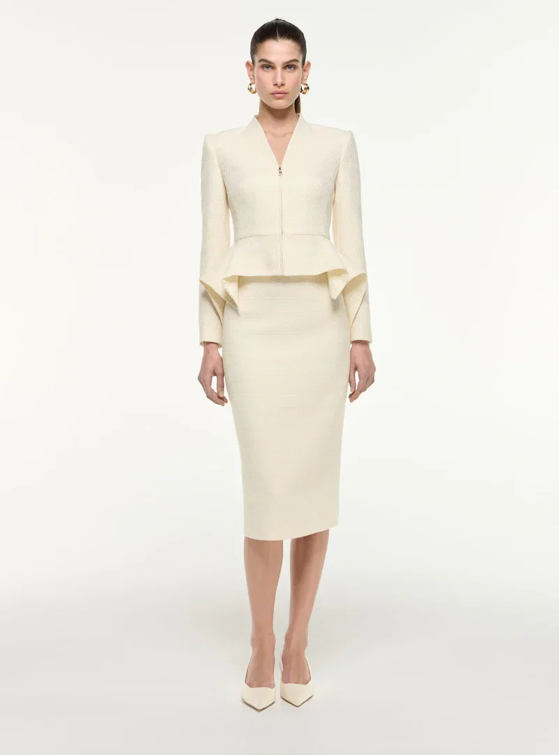 BOUCLE PEPLUM JACKET