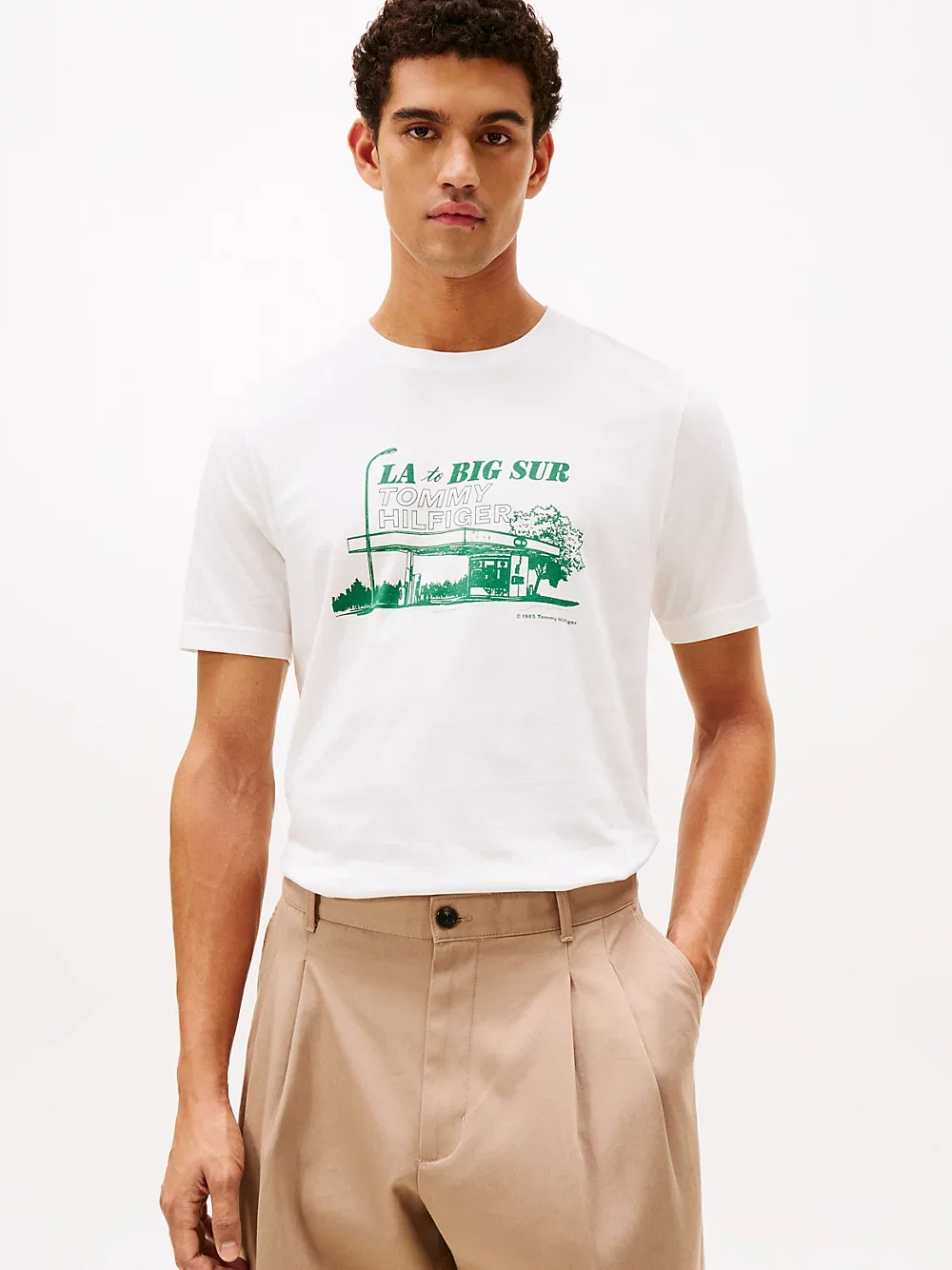 Photo Print Jersey Crew Neck T-Shirt