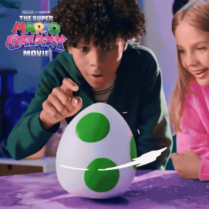 Nintendo The Super Mario Galaxy Movie Hatchin Yoshi Interactive Toy Egg