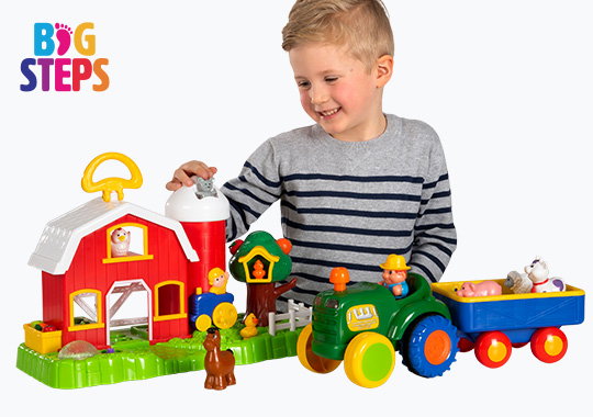 Big Steps Old MacDonald Farm and Tractor Playset