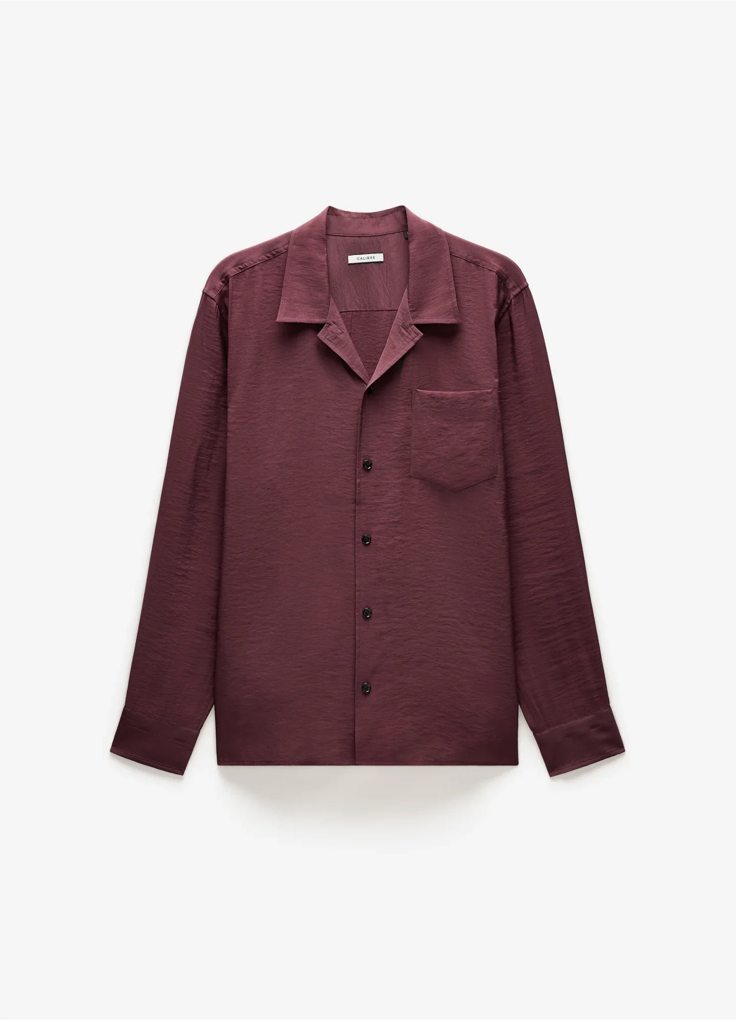 Image of Camp Collar Long Sleeve Shirt Oxblood