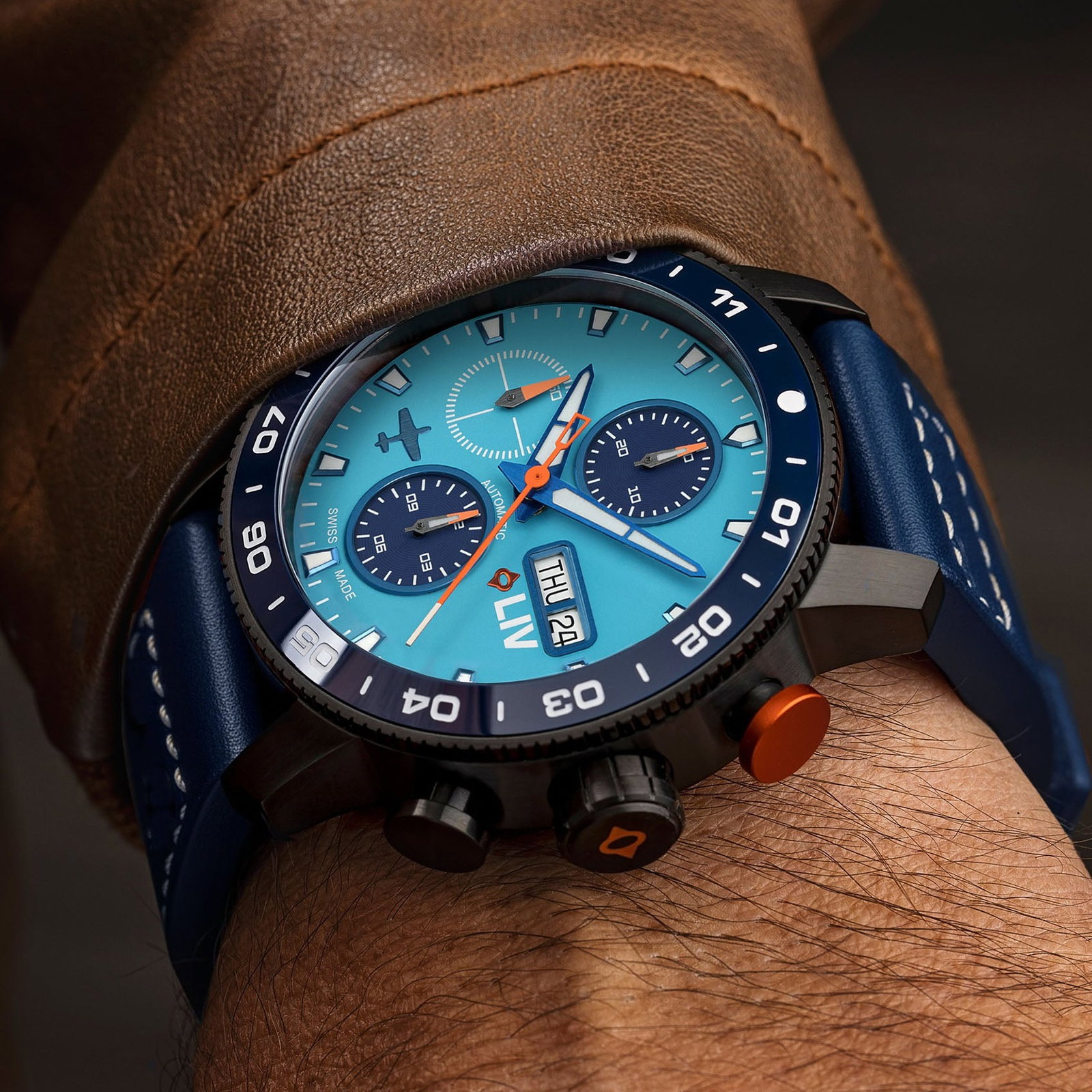 P-51, Cripes A' Mighty 2.0 on the wrist.