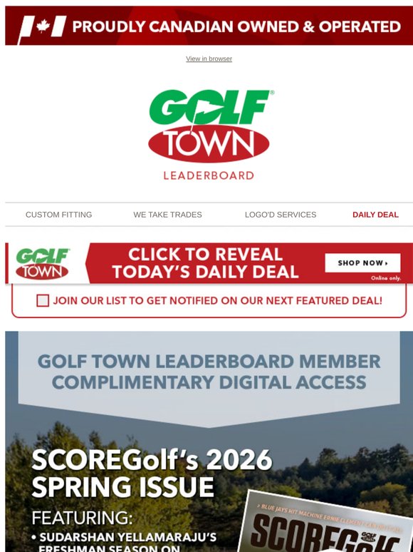Your complimentary access to SCOREGolf's 2026 Spring Issue!