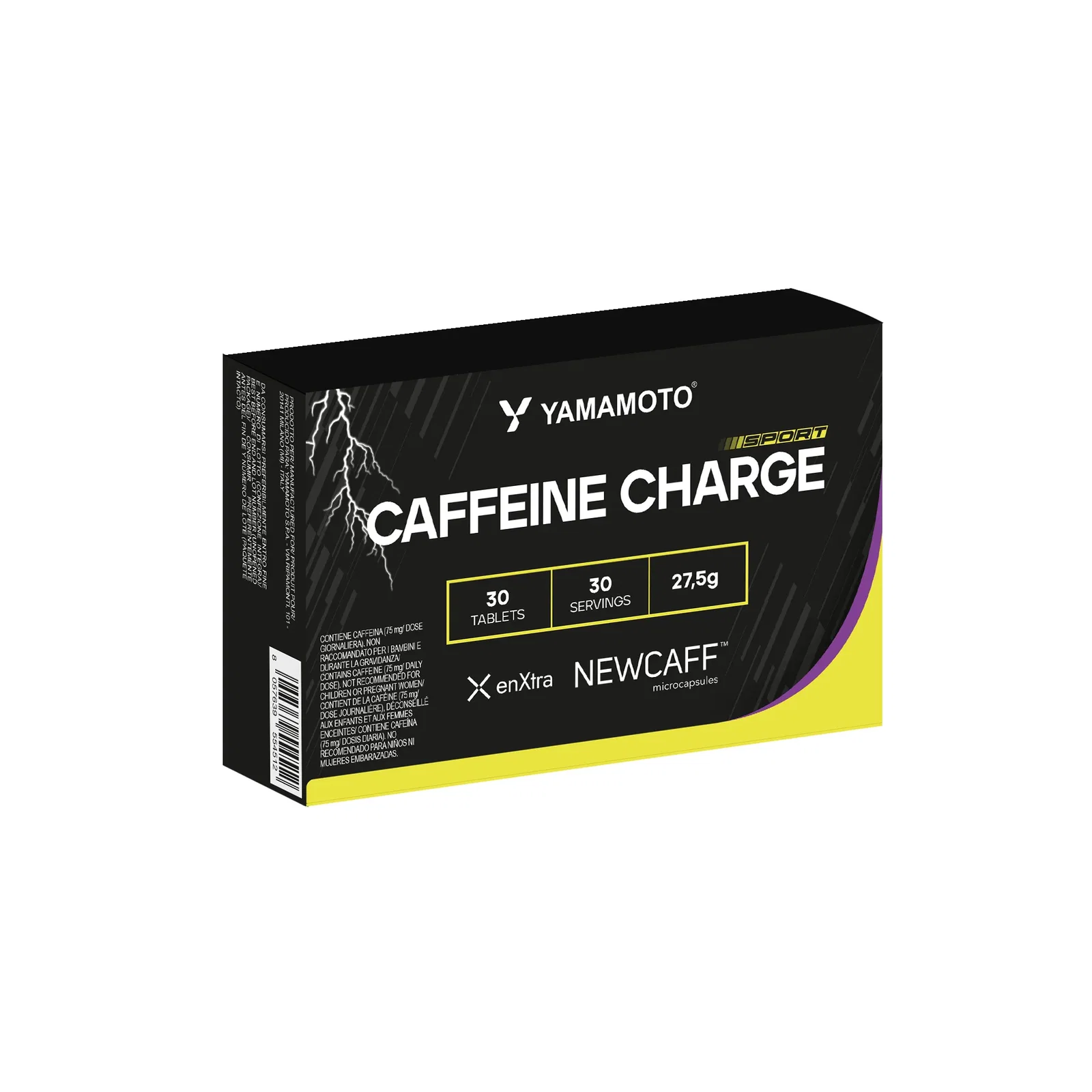 Image of YAMAMOTO SPORT<br><b>Caffeine Charge Tabs<br>30 compresse